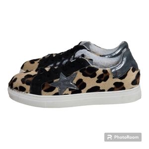 Divine Follie Leopard Faux Fur Sneakers